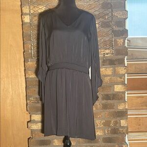 Jennifer Lopez Elegant Women's Dress Open Butterfly Sleeves Black XL